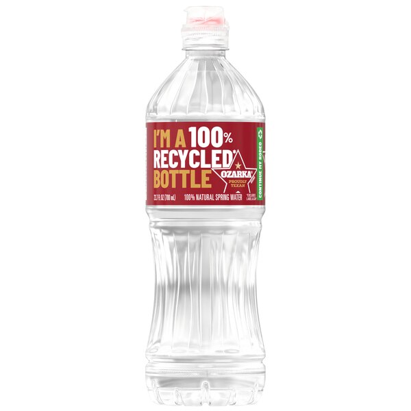 ozarka 100% Spring Water Plastic Bottle, 23.7 oz