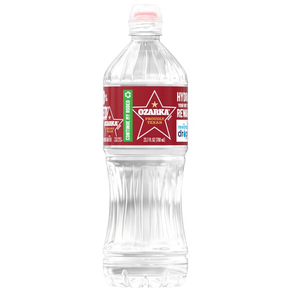 ozarka 100% Spring Water Plastic Bottle, 23.7 oz