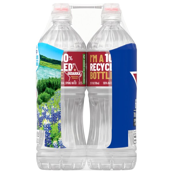 Ozarka 100% Natural Spring Water, Sport Cap Bottles,6 ct, 23.7 oz