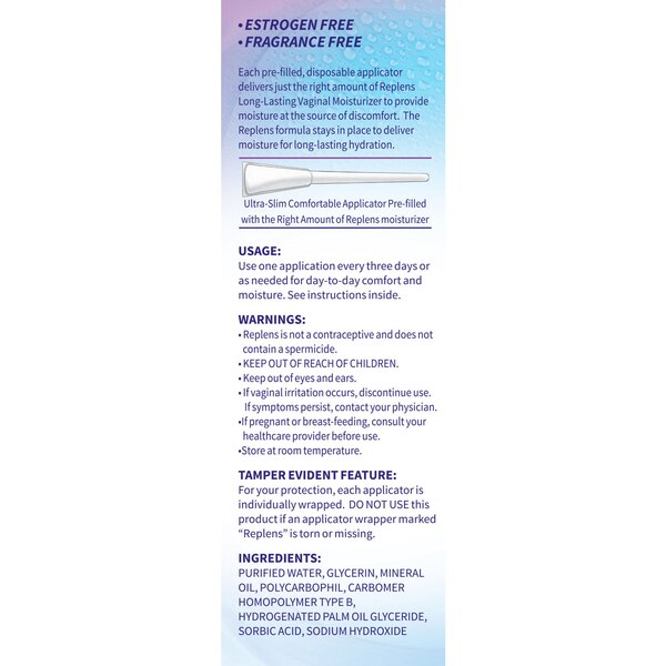 Replens Long-Lasting Vaginal Moisturizer, 8 CT