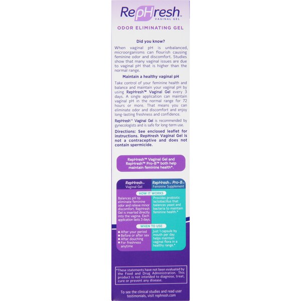 RepHresh - Aplicadores de gel vaginal prellenados, 4 u.