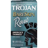 Trojan BareSkin Raw Lubricated Latex Condoms, thumbnail image 1 of 6