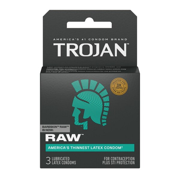 Trojan BareSkin Raw Lubricated Latex Condoms