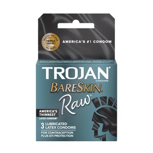 Trojan BareSkin Raw Lubricated Latex Condoms, 3 Count, 10 Count