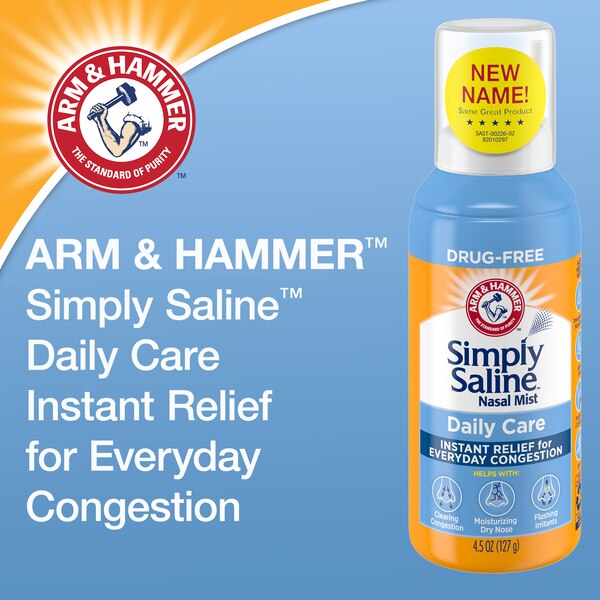 Arm & Hammer Simply Saline Nasal Care Daily Mist, 4.5 OZ