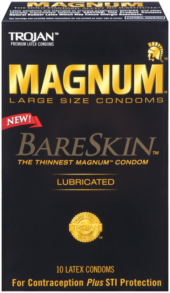 Trojan Magnum BareSkin Lubricated Condoms, Large