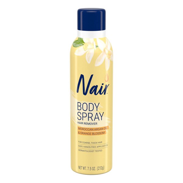 Nair Hair Remover Body Spray, Moroccan Argan Oil & Orange Blossom, 7.5 OZ