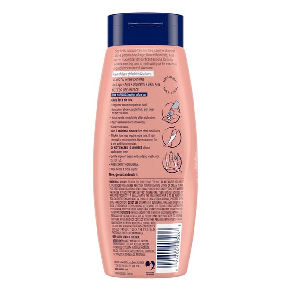 Nair Hair Remover Sensitive Formula Shower Power with Coconut Oil, 12.6 OZ