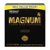 Trojan Magnum Large Lubricated Latex Condoms, thumbnail image 1 of 7