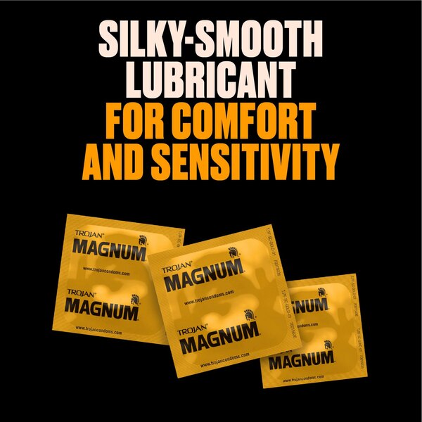 Trojan Magnum Ecstasy UltraSmooth - Condones premium de látex