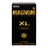 Trojan Magnum XL Lubricated Latex Condoms, 12 CT, thumbnail image