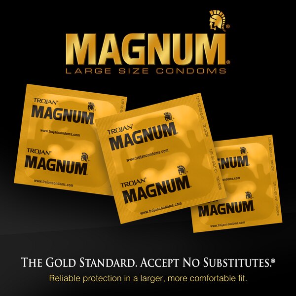 Trojan Magnum XL Lubricated Latex Condoms, 12 CT