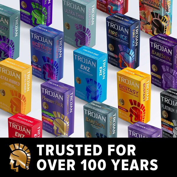 Trojan Magnum XL Lubricated Latex Condoms, 12 CT