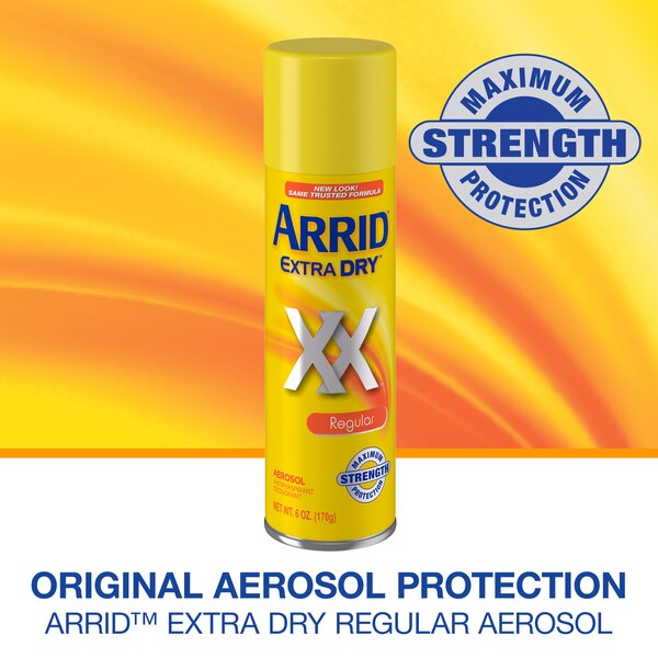 Arrid XX Extra Dry Aerosol Antiperspirant & Deodorant Dry Spray, Regular, 6 OZ