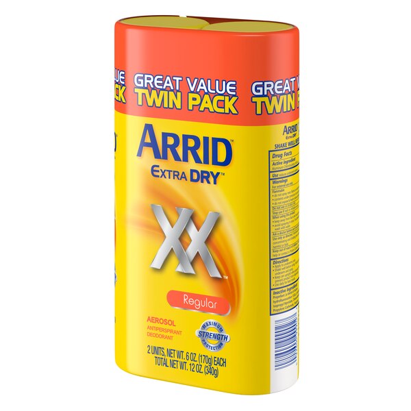 Arrid XX Extra Extra Dry Antiperspirant & Deodorant Dry Spray, Ultra Fresh, 6 OZ, 2 Pack
