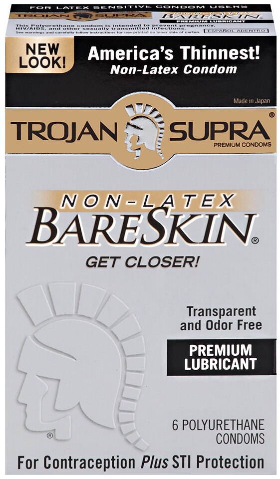 Trojan Supra - Condones de poliuretano Microsheer lubricados