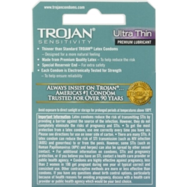 Trojan Ultra Thin Lubricated Latex Condoms