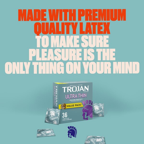 Trojan Ultra Thin Lubricated Latex Condoms