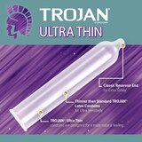 Trojan Ultra Thin, Lubricant Latex Condoms, 12 CT, thumbnail image
