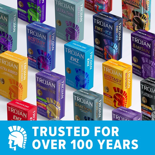 Trojan Ultra Thin, Lubricant Latex Condoms, 12 CT
