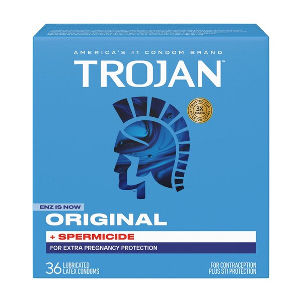 Trojan Enz Spermicidal Lubricant Latex Condoms
