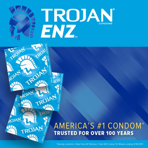 Trojan Enz Spermicidal Lubricant Latex Condoms