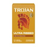 Trojan Condoms Ultra Ribbed Lubricated Latex, thumbnail image
