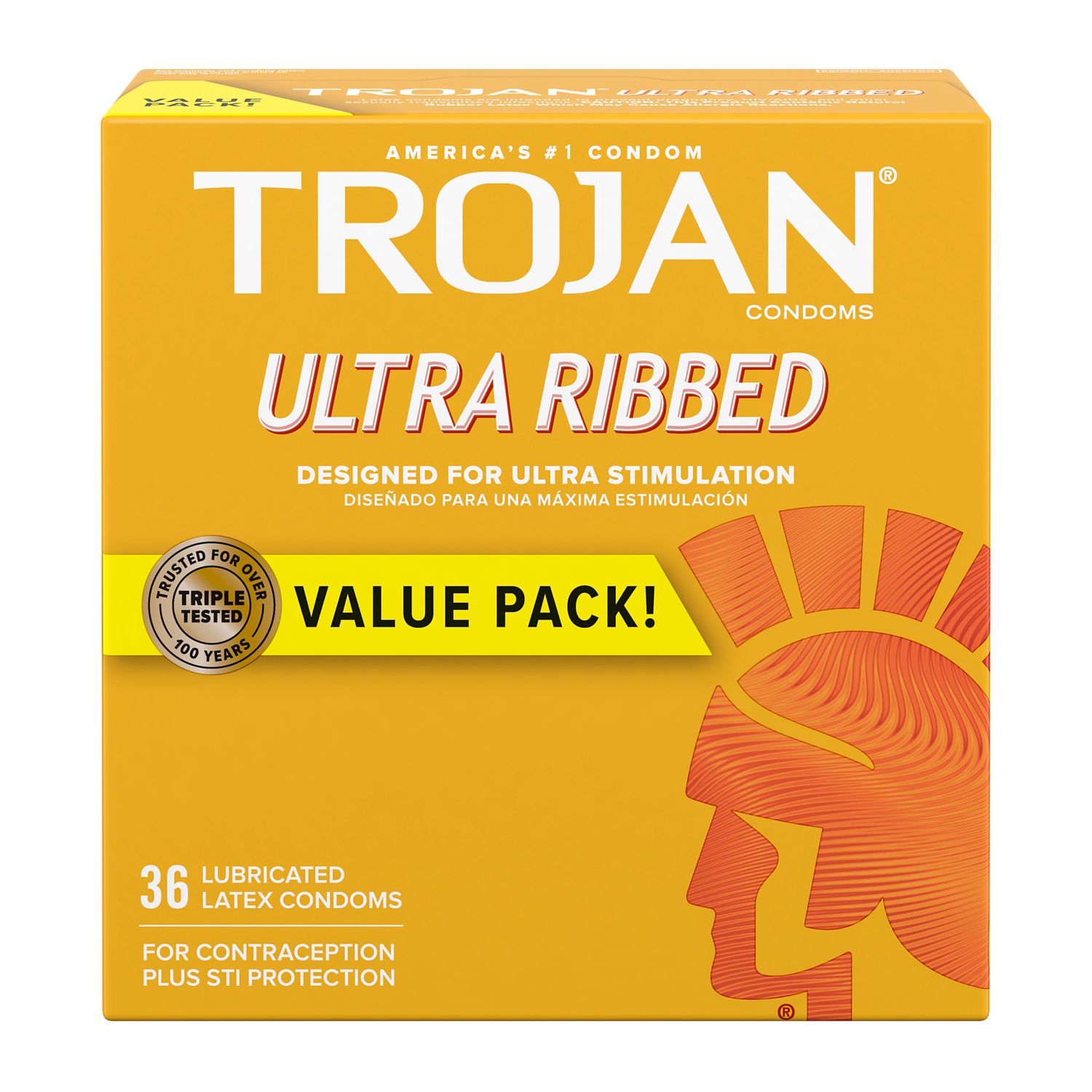 Trojan Ultra Ribbed, 36 CT