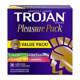 Trojan Pleasure Pack Lubricated Latex Condoms, thumbnail image