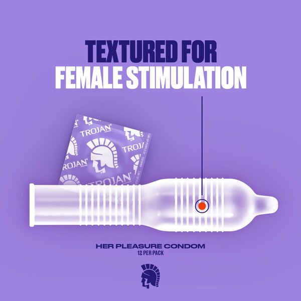 Trojan Pleasure Pack Lubricated Latex Condoms