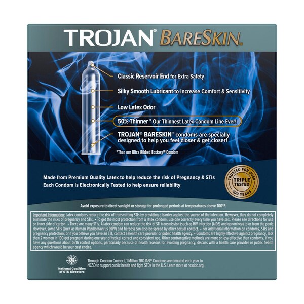 Trojan BareSkin Premium Lubricant Latex Condoms