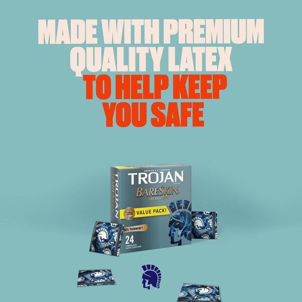Trojan BareSkin Premium Lubricant Latex Condoms