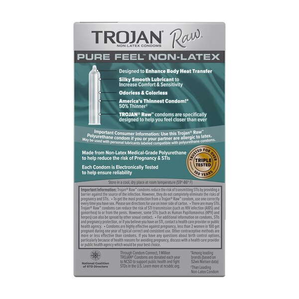 Trojan Raw Non Latex, 10 CT