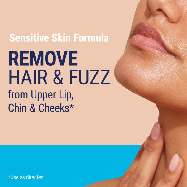 Nair Sensitive Formula Prep & Smooth Face Hair Remover, Coconut Milk & Collagen