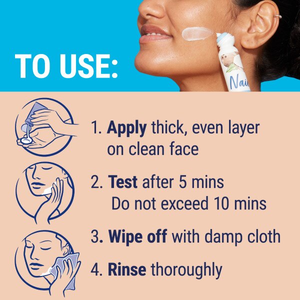 Nair Sensitive Formula Prep & Smooth Face Hair Remover, Coconut Milk & Collagen