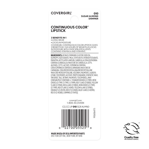 CoverGirl Continuous Color Lipstick