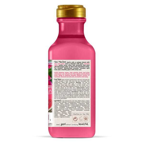 Maui Moisture Lightweight Hydration + Hibiscus Water Shampoo, 13 OZ