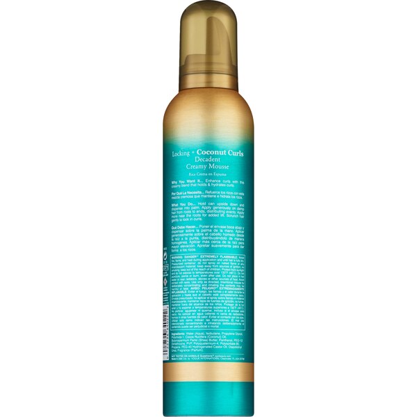 OGX Locking + Coconut Curls Decadent Creamy Mousse, 7.9 OZ