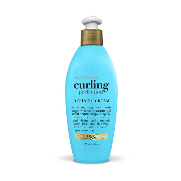 OGX Moroccan Curling Perfection - Crema para definir los rizos, 6 oz
