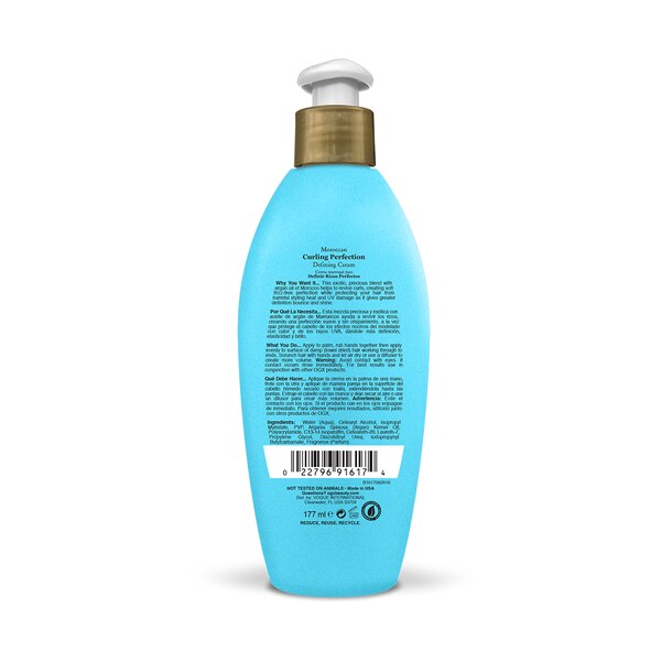 OGX Moroccan Curling Perfection - Crema para definir los rizos, 6 oz
