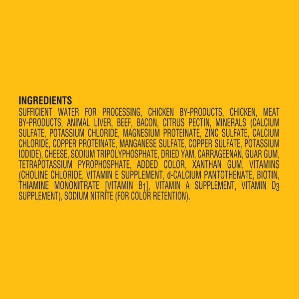 Pedigree Chunck Ground Meaty Dinner, Beef, Bacon & Cheese Flavor