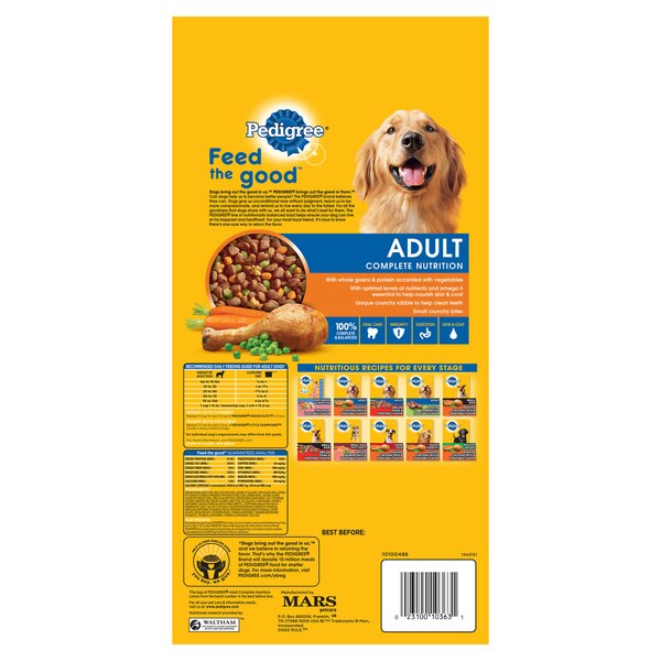 Pedigree Adult Complete, Roasted Chicken, Rice & Vegetable Flavor