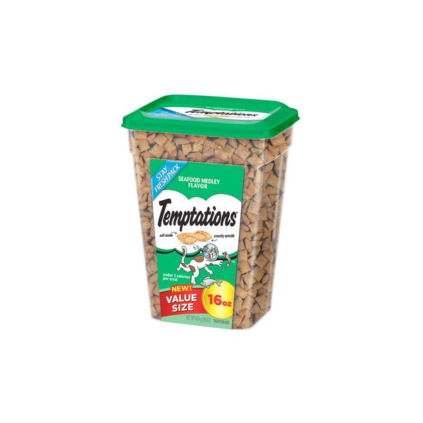 Temptations Classic Treats for Cats Seafood Medley Flavor, 16 OZ