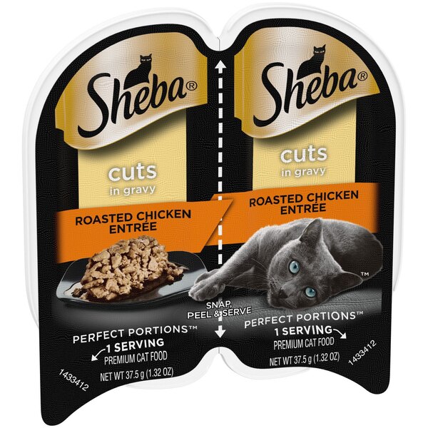 Sheba Perfect Portions Wet Cat Food Pate, Roasted Chicken Entree, 2 Servings