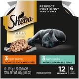 Sheba Perfect Portions Wet Cat Food, Roasted Chicken Entree & Sustainable Tuna, 12 Servings, thumbnail image