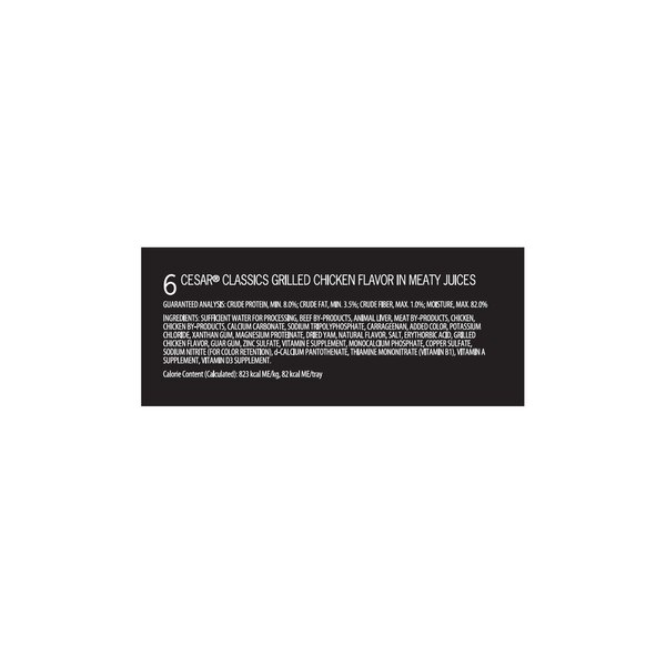 Cesar Canine Cuisine Variety Pack Top Sirloin & Grilled Chicken Flavor Dog Food, 12 CT