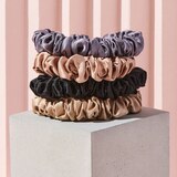 The Hair Edit Multi-Color Ruched Ribbon Scrunchies, 4CT, thumbnail image