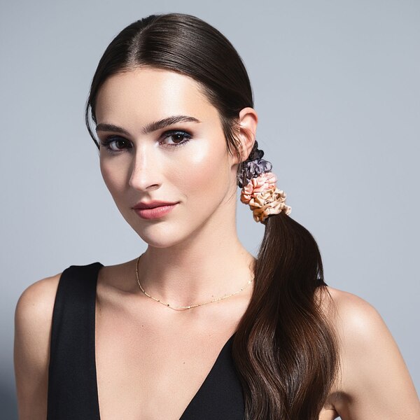 The Hair Edit Multi-Color Ruched Ribbon Scrunchies, 4CT
