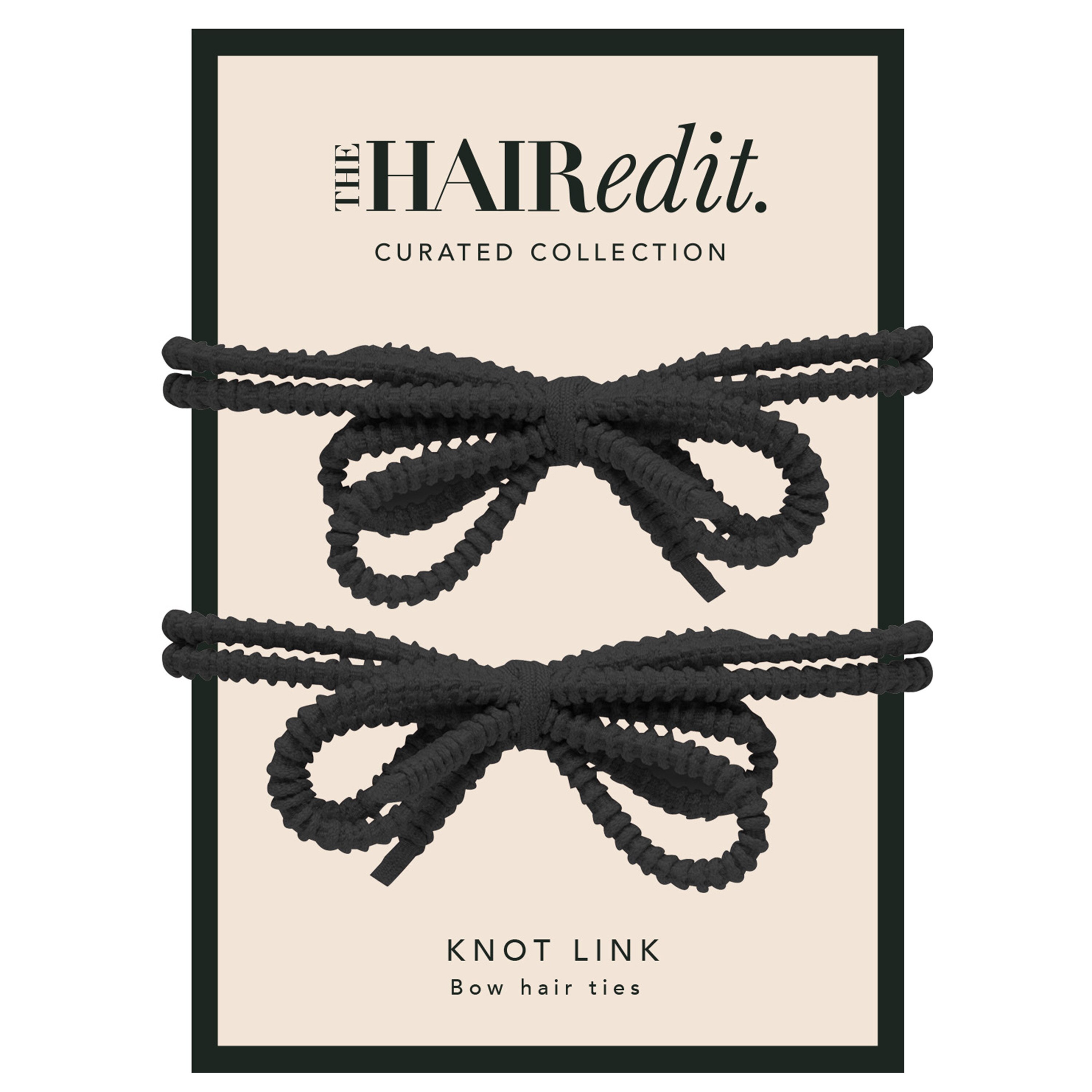 The Hair Edit Knot Link Bow Hair Ties, 2CT
