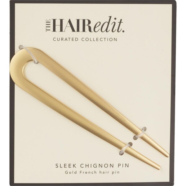 The Hair Edit Sleek Chignon French Hair Pin, Gold